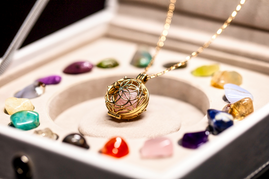 Crystal Locket ~ 18kt Gold Sacred Ritual Box