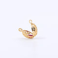 Load image into Gallery viewer, Petite Crystal Locket Necklace ~ 18kt Gold (15mm)