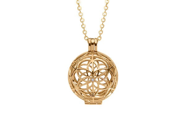 Crystal Locket ~ 18kt Gold Sacred Ritual Box