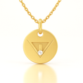 Load image into Gallery viewer, Sacred Triangle Ruby Coin - 14K Gold
