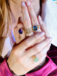 Load image into Gallery viewer, Cosmic Spiral Ring ~ 'Sweet Water'
