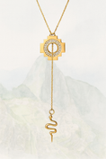 Load image into Gallery viewer, Eden Cross Chakana Necklace ~ 14k Gold & Diamonds
