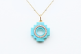 Load image into Gallery viewer, Eden Cross Chakana Necklace ~ TURQUOISE
