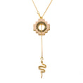 Load image into Gallery viewer, Eden Cross Chakana Necklace ~ 14k Gold & Black Diamonds
