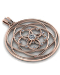 Load image into Gallery viewer, Rose of Venus Pendant ~ 14K Gold with White Diamonds
