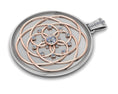 Load image into Gallery viewer, The Rose of Venus Coin ~ 14K White Gold with Gold Rose & Diamonds
