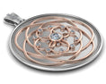 Load image into Gallery viewer, The Rose of Venus Coin ~ 14K White Gold with Gold Rose & Diamonds
