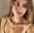 Load image into Gallery viewer, Eden Cross Chakana Necklace ~ 14k Gold & Black Diamonds
