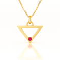 Load image into Gallery viewer, Sacred Triangle Ruby Pendant - 14K Gold
