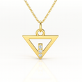 Load image into Gallery viewer, Sacred Triangle Pendant with Diamonds ~ 14K Gold
