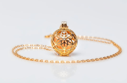 Crystal Locket ~ 14kt Gold Intention Ritual